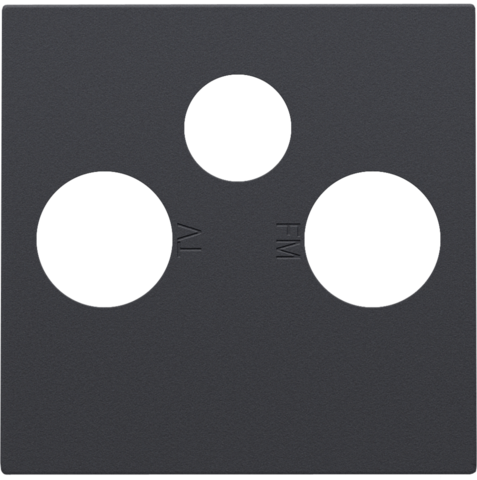 Afwerkingsset voor 2 enkelvoudige coaxaansluitingen voor tv