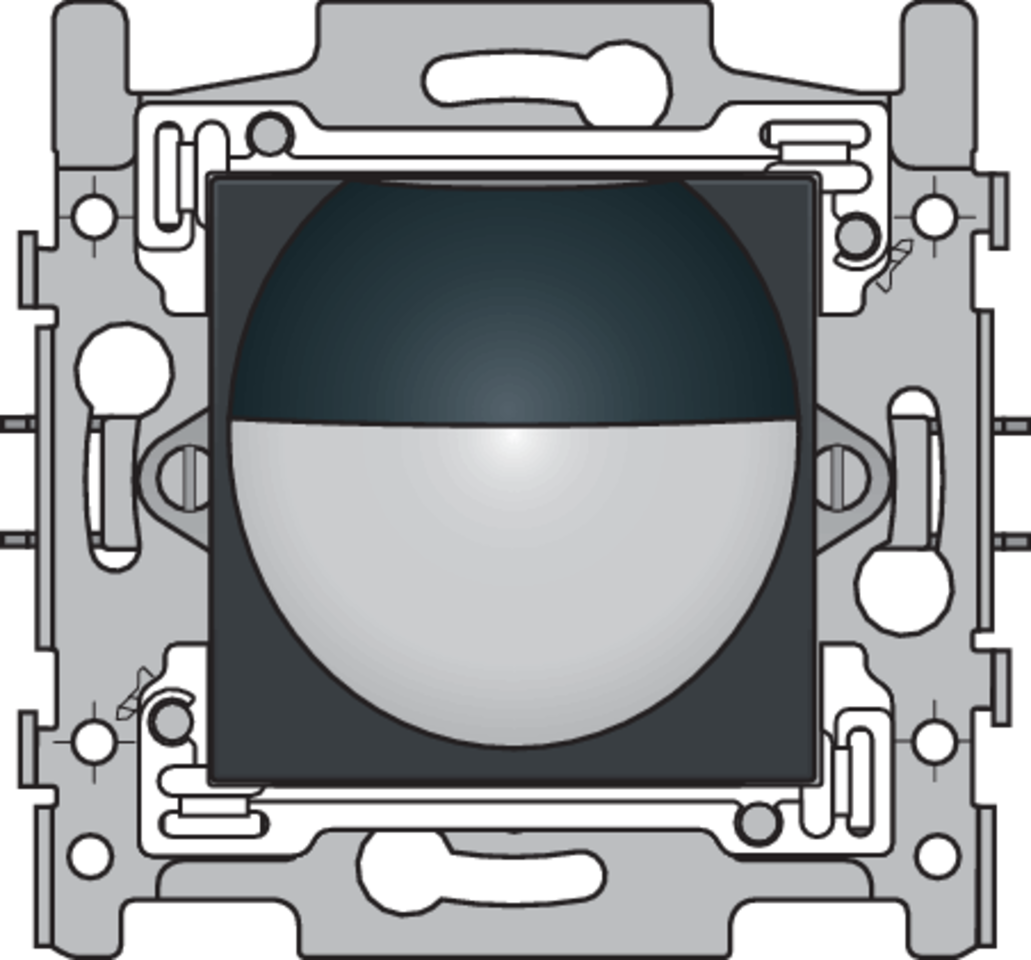 Niko 122-78010: Bewegingsmelder, 230 V, 8 m, 180°, wanddetector, voor inbouwdoos, anthracite coated - Image 2