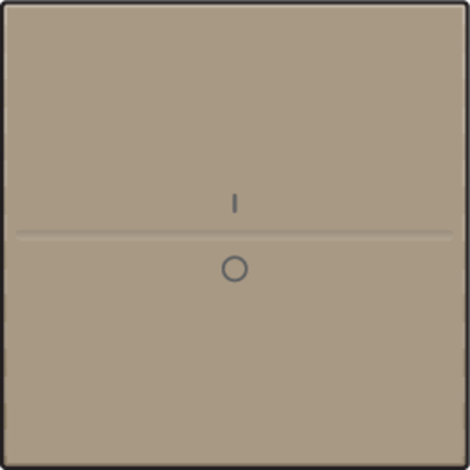 Niko 123-00002: Enkelvoudige toets met opdruk 'I' en '0' voor draadloze schakelaar of drukknop met twee bedieningsknoppen, bronze coated - Image 2