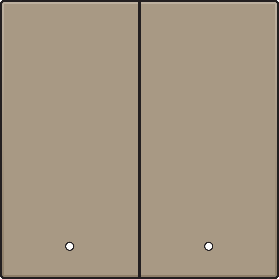 Niko 123-32004: Afwerkingsset met lens voor dubbele elektronische schakelaar of drukknop, bronze coated - Image 2