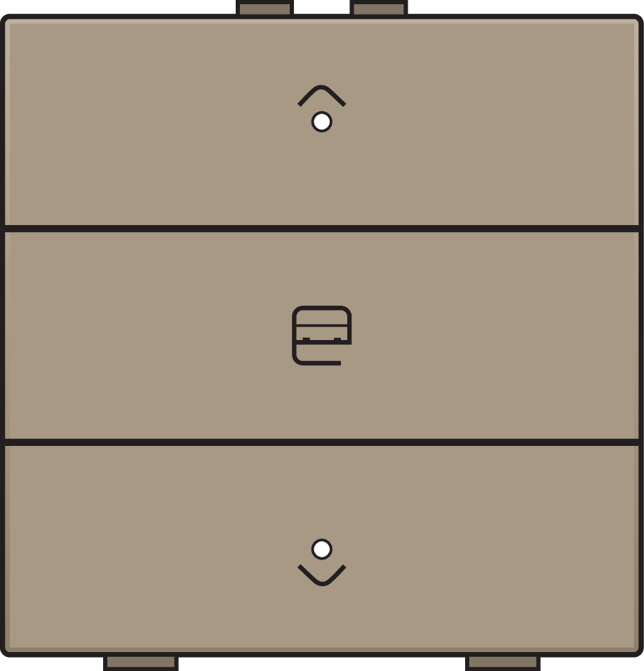 Niko 123-52033: Enkelvoudige motorsturingsbediening met led voor Niko Home Control, bronze coated - Image 2