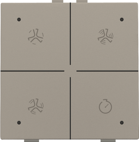 Ventilatiebediening met led voor Niko Home Control, bronze c