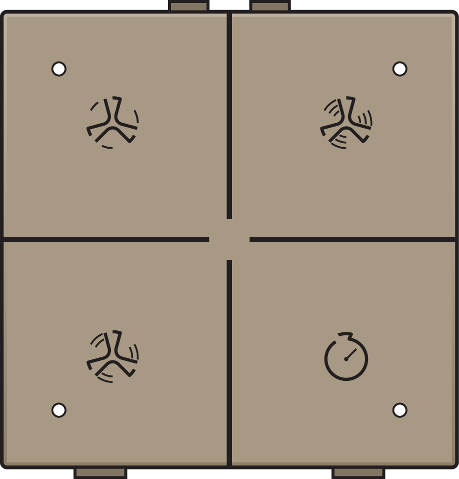 Niko 123-52054: Ventilatiebediening met led voor Niko Home Control, bronze coated - Image 2