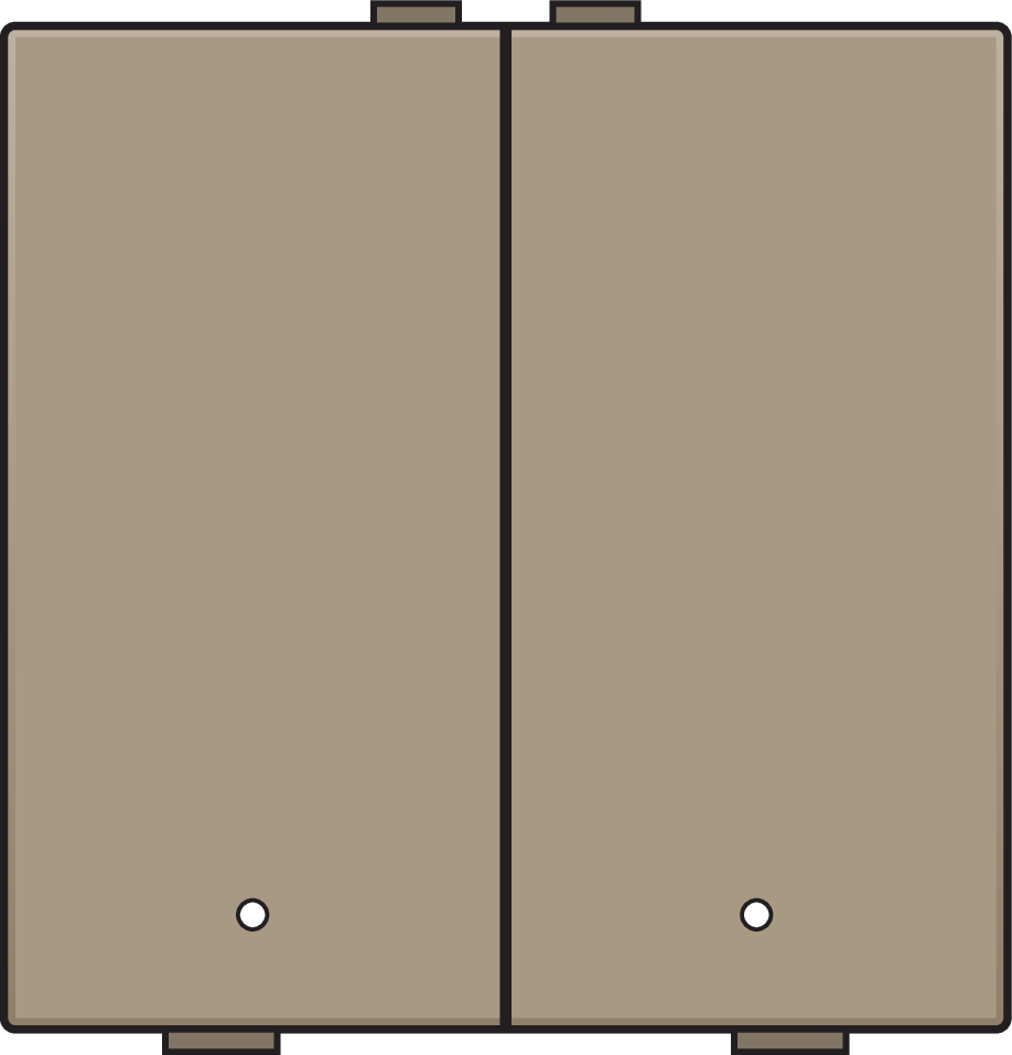 Niko 123-52202: Tweevoudige drukknop met leds en comfortsensoren voor Niko Home Control, bronze coated - Image 2
