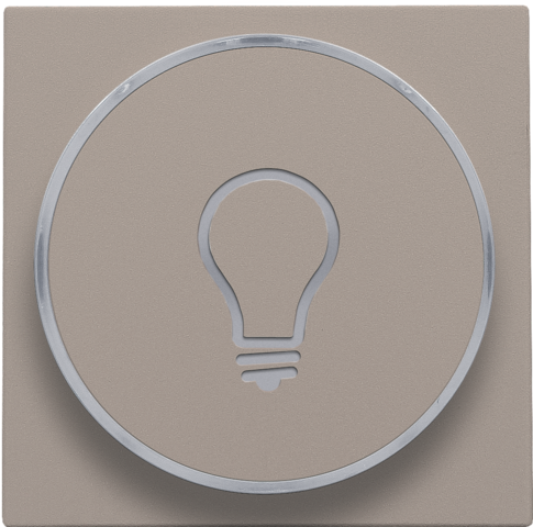 Afwerkingsset met doorschijnende ring met lampsymbool voor d