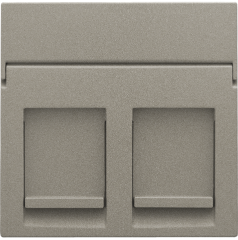 Centraalplaat data 2x RJ, bronze coated