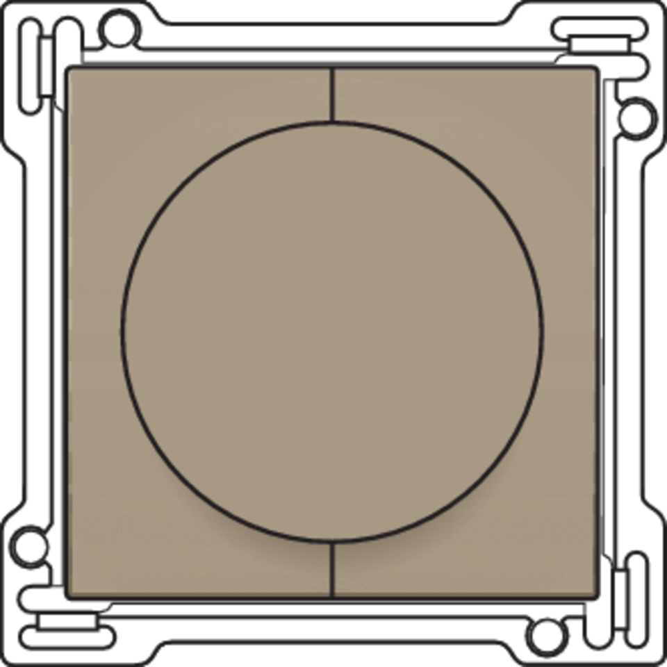 Niko 123-65926: Afwerkingsset op/neer voor draaischakelaar, bronze coated - Image 2