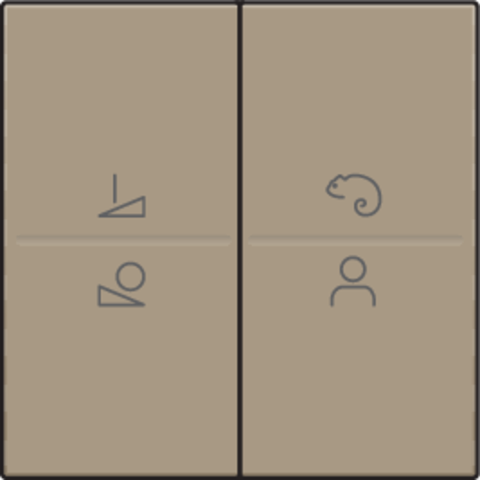 Niko 123-90002: Afwerkingsset voor een draadloze schakelaar of een drukknop met 4 bedieningsknoppen en ledsturing, bronze coated - Image 2