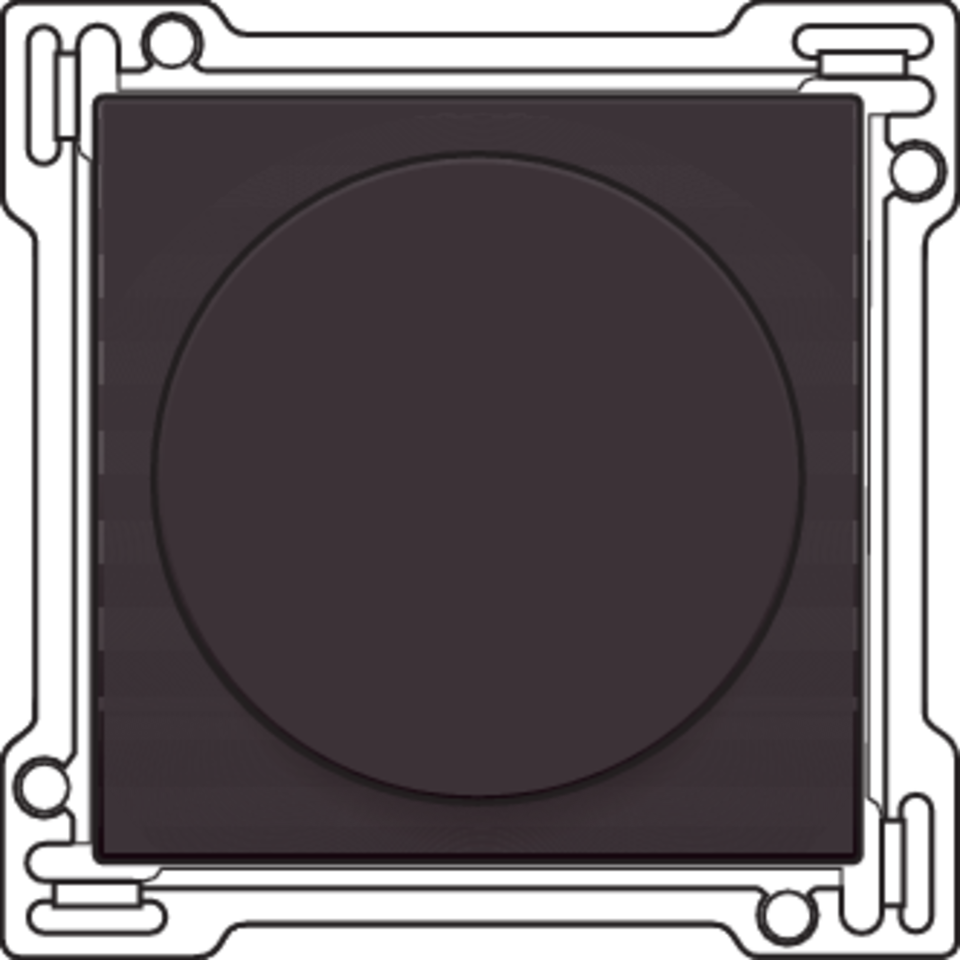 Niko 124-31000: Afwerkingsset voor draaiknopdimmer of snelheidsregelaar, incl. draaiknop, dark brown coated - Image 2