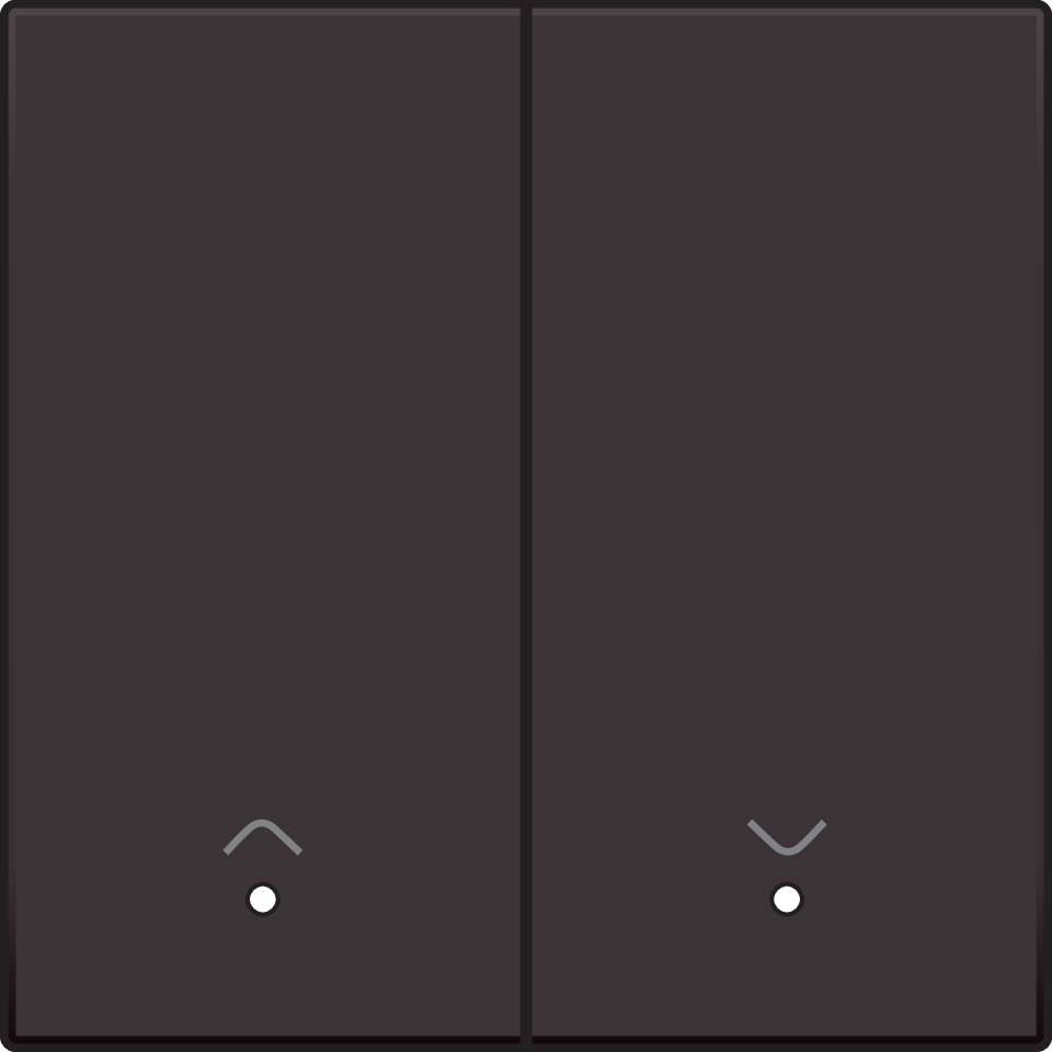 Niko 124-32006: Afwerkingsset met lens voor dubbele elektronische rolluikschakelaar, dark brown coated - Image 2