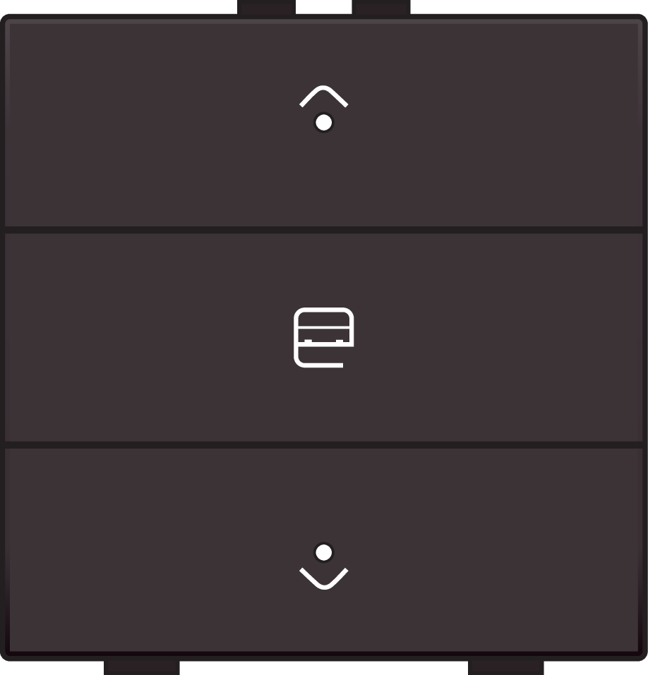 Niko 124-52033: Enkelvoudige motorsturingsbediening met led voor Niko Home Control, dark brown coated - Image 2