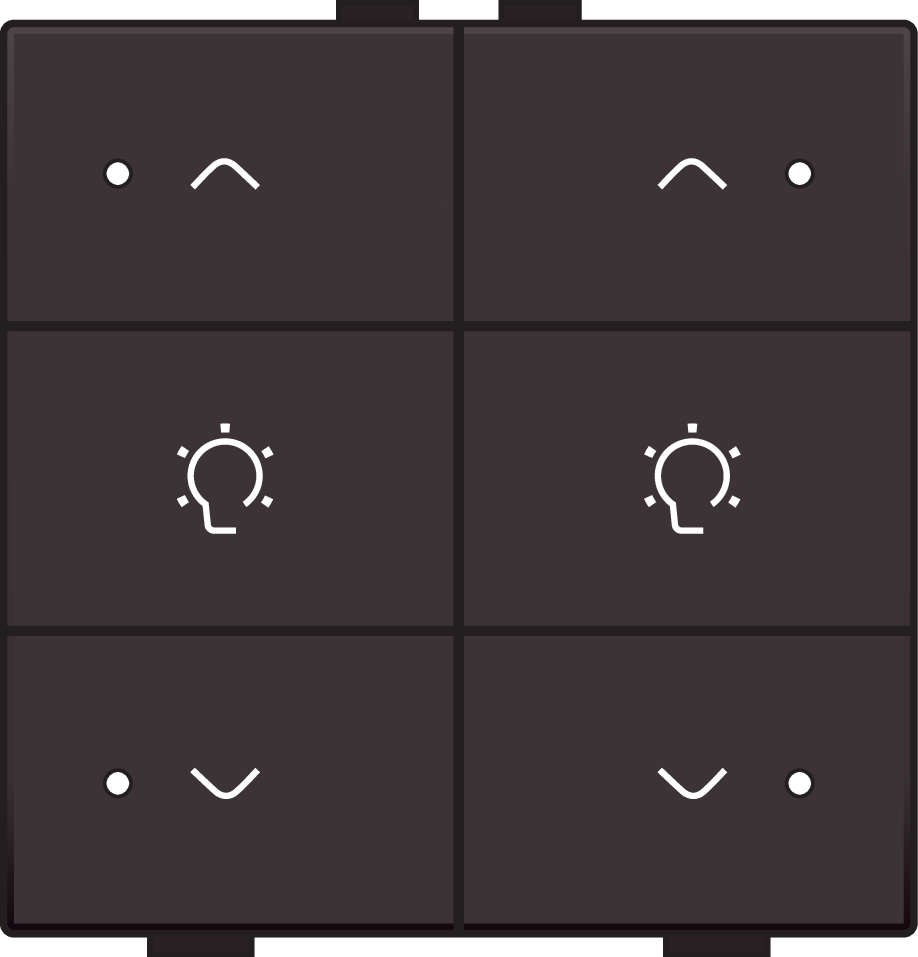 Niko 124-52046: Dubbele dimbediening met led voor Niko Home Control, dark brown coated - Image 2