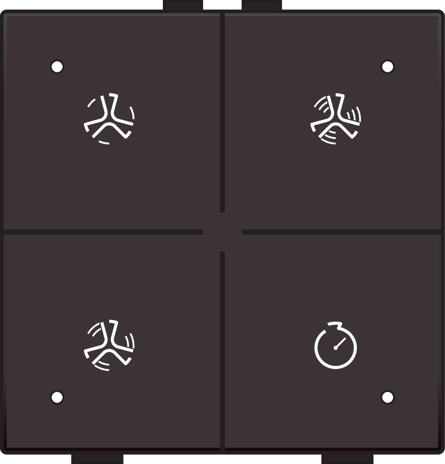 Niko 124-52054: Ventilatiebediening met led voor Niko Home Control, dark brown coated - Image 2