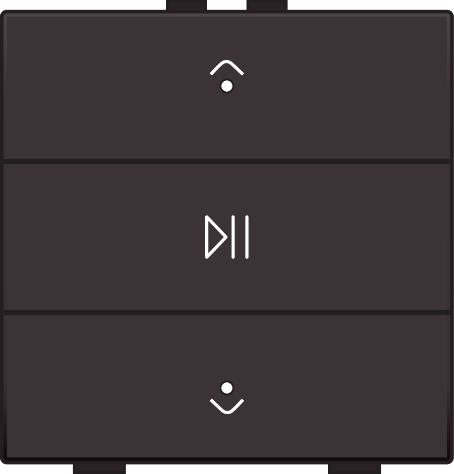 Niko 124-52073: Enkelvoudige audiobediening met leds voor Niko Home Control, dark brown coated - Image 2