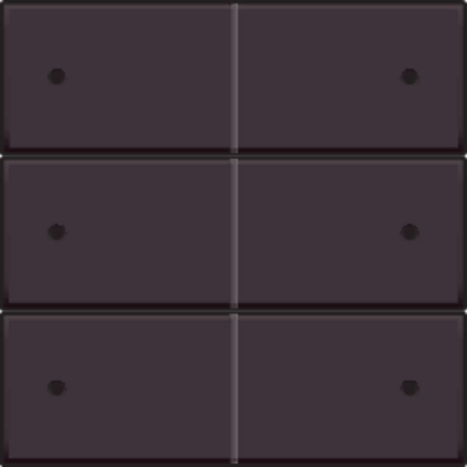 Niko 124-60150: Afwerkingsset voor 6-voudige potentiaalvrije drukknop, 24 V, met leds, dark brown coated - Image 2