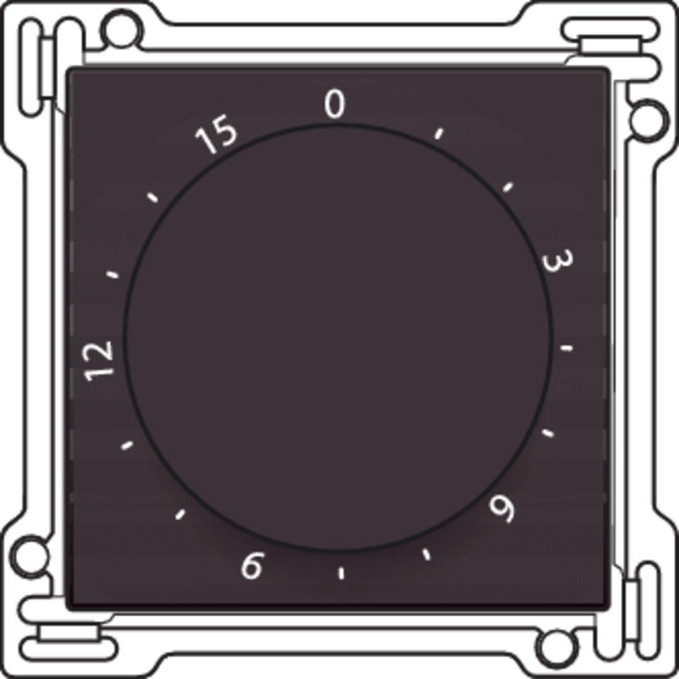 Niko 124-64806: Afwerkingsset voor timer regelbaar tot 15 min., dark brown coated - Image 2