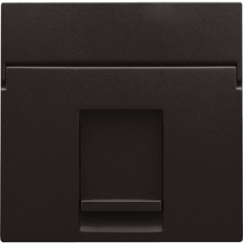 Centraalplaat data 1x RJ, dark brown coated