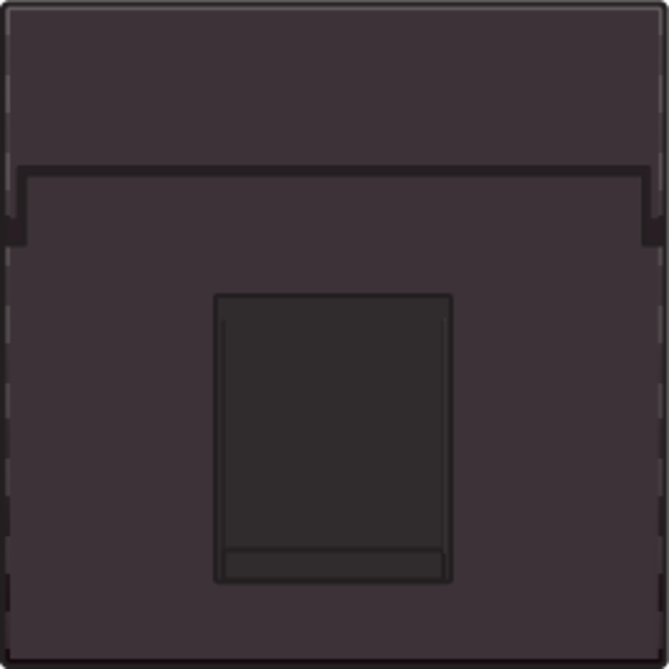 Niko 124-65100: Centraalplaat data 1x RJ, dark brown coated - Image 2