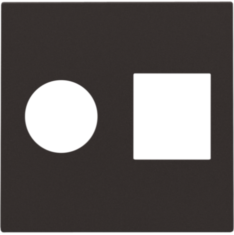 Afwerkingsset voor enkelvoudige coaxaansluiting en netwerkaa