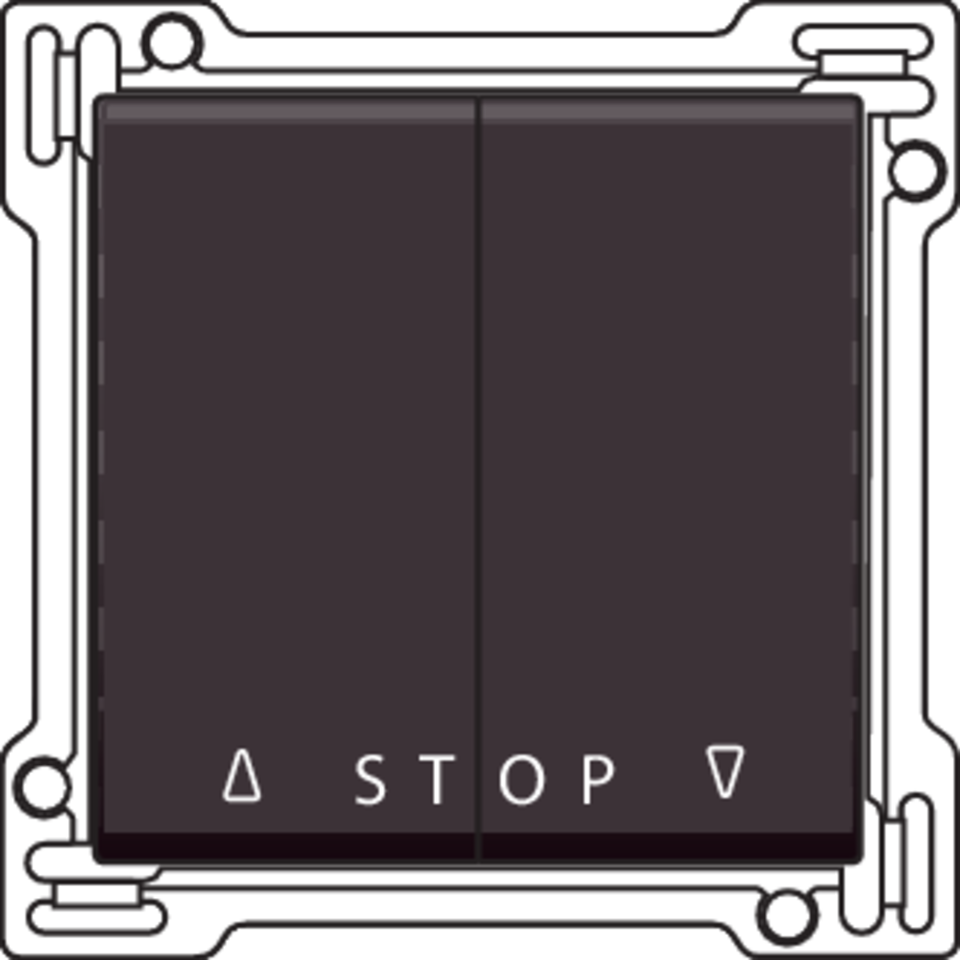 Niko 124-65918: Afwerkingsset voor tweevoudige rolluikdrukknop voor elektronische sturingen, dark brown coated - Image 2