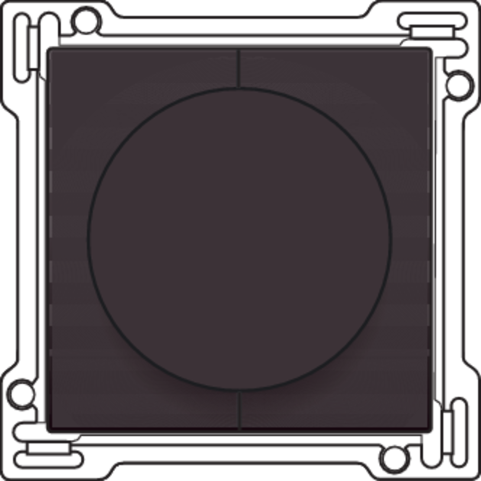 Niko 124-65926: Afwerkingsset op/neer voor draaischakelaar, dark brown coated - Image 2