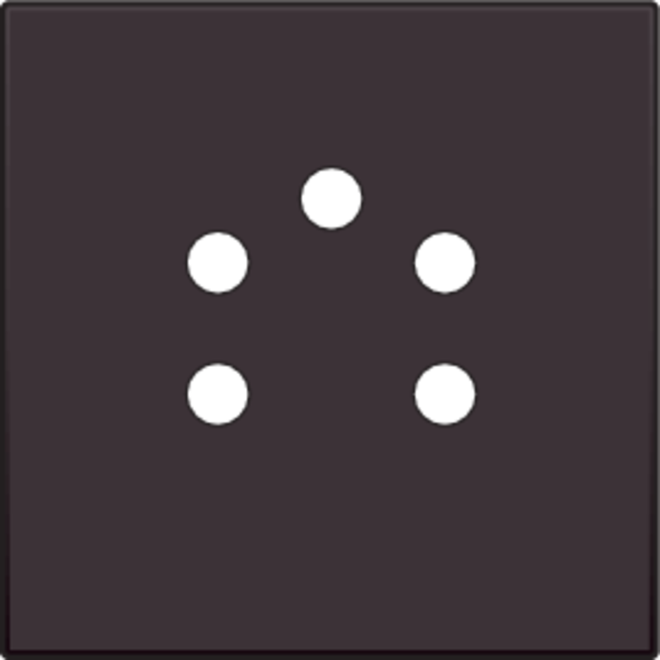 Niko 124-69001: Afwerkingsset voor 5-polige telefooncontactdoos, dark brown coated - Image 2