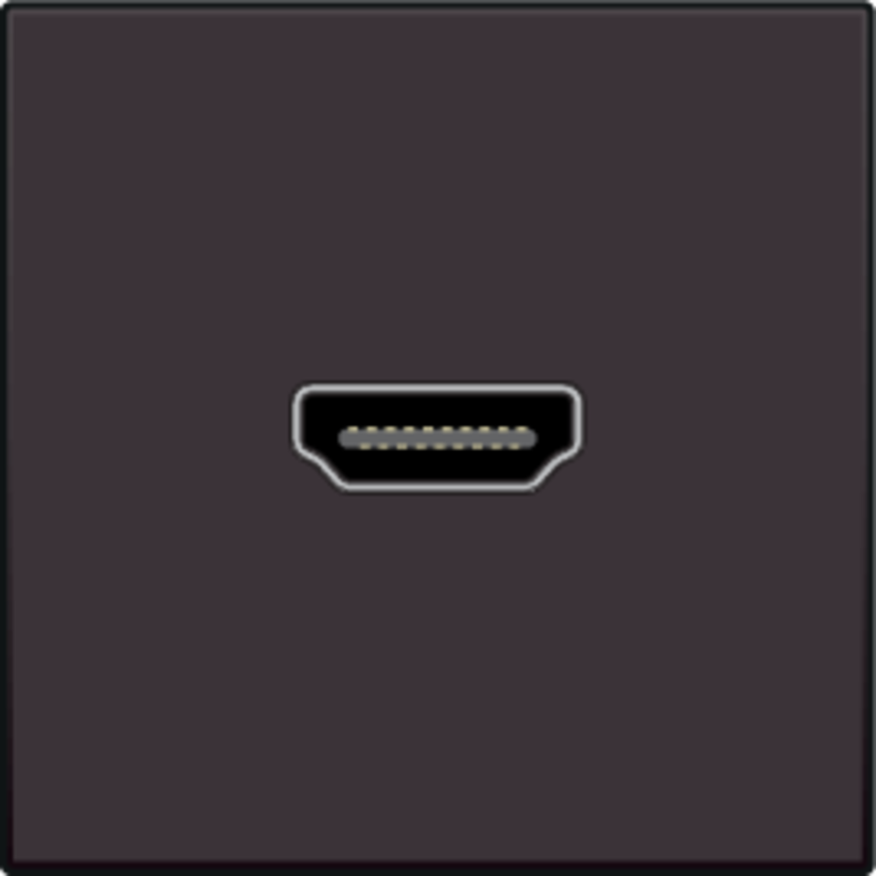 Niko 124-69417: Afwerkingsset met HDMI-naar-HDMI-aansluiting, dark brown coated - Image 2