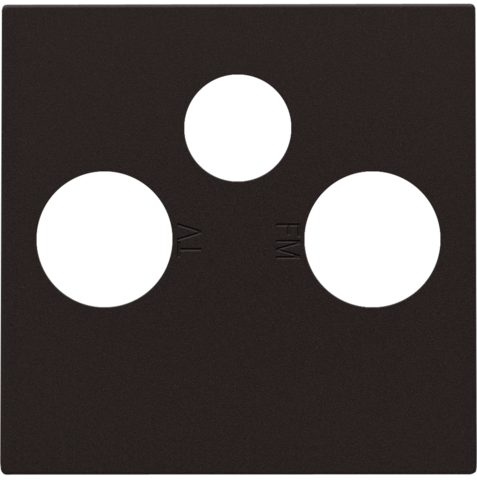 Afwerkingsset voor 2 enkelvoudige coaxaansluitingen voor tv