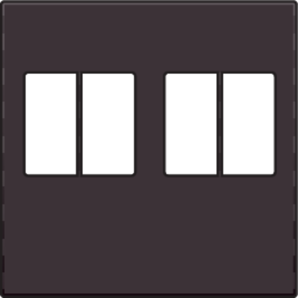 Niko 124-69701: Afwerkingsset voor tweevoudige luidsprekeraansluiting, dark brown coated - Image 2