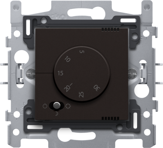 Elektronische thermostaat, dark brown coated