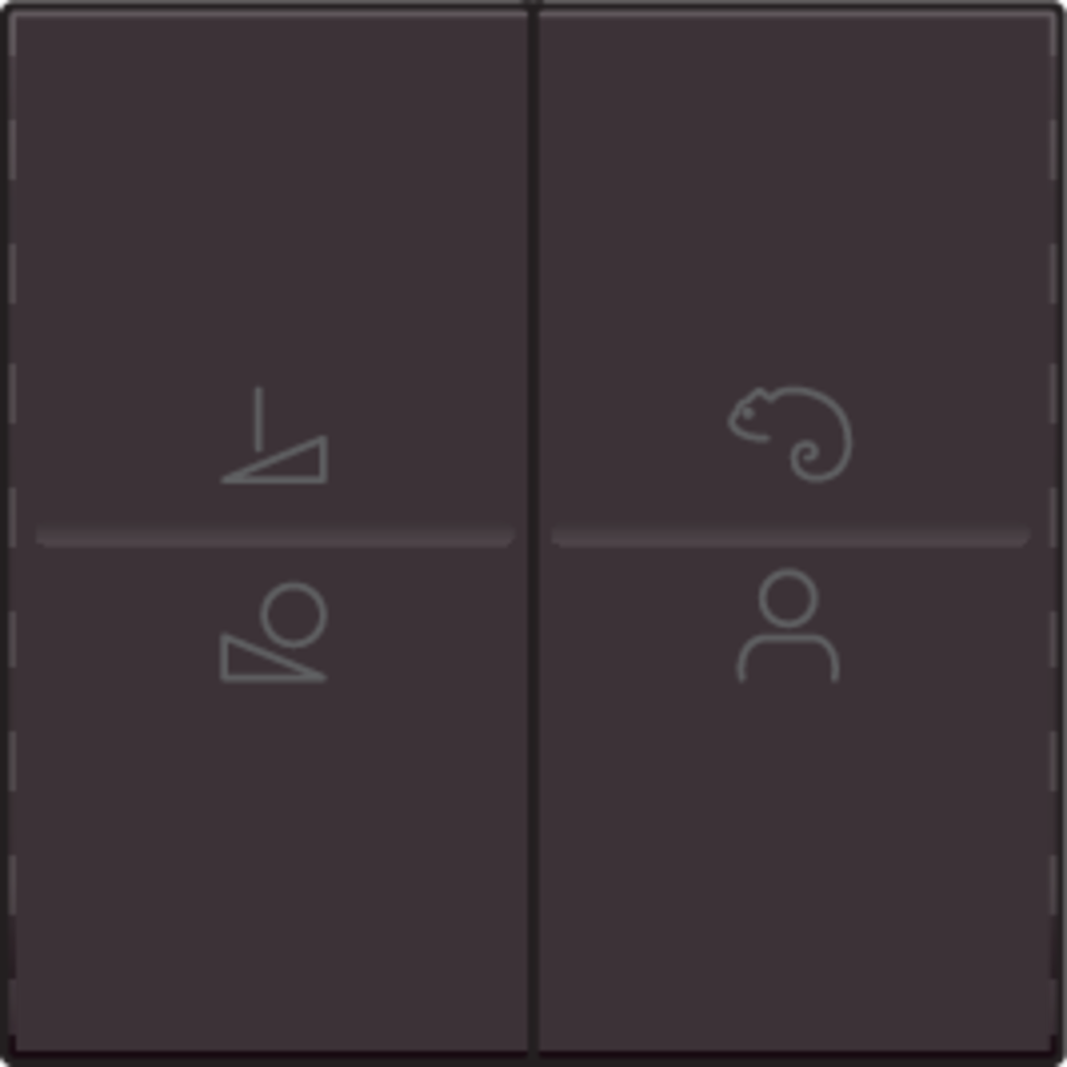 Niko 124-90002: Afwerkingsset voor een draadloze schakelaar of een drukknop met 4 bedieningsknoppen en ledsturing, dark brown coated - Image 2