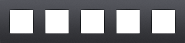 Vijfvoudige afdekplaat, 71 mm centerafstand, Niko Intense an