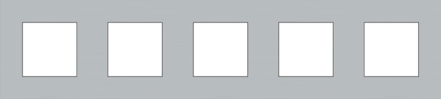 Vijfvoudige afdekplaat, 71 mm centerafstand, Niko Pure stain