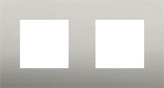 Tweevoudige afdekplaat met 71 mm centerafstand, Niko Pure st