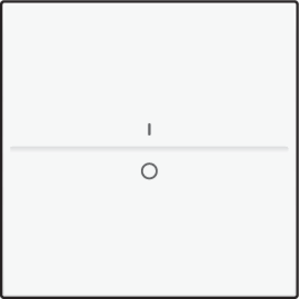 Niko 154-00002: Enkelvoudige toets met opdruk 'I' en '0' voor draadloze schakelaar of drukknop met twee bedieningsknoppen, white coated - Image 2