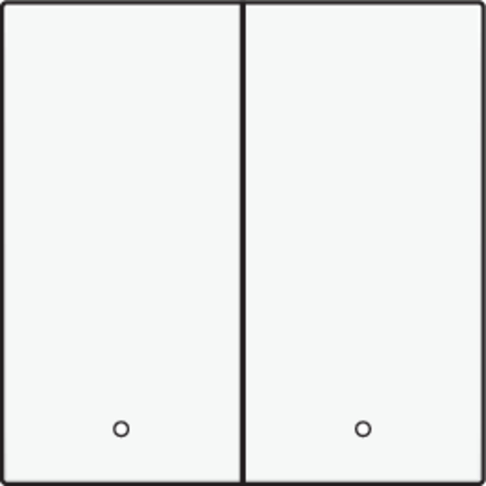 Niko 154-32004: Afwerkingsset met lens voor dubbele elektronische schakelaar of drukknop, white coated - Image 2