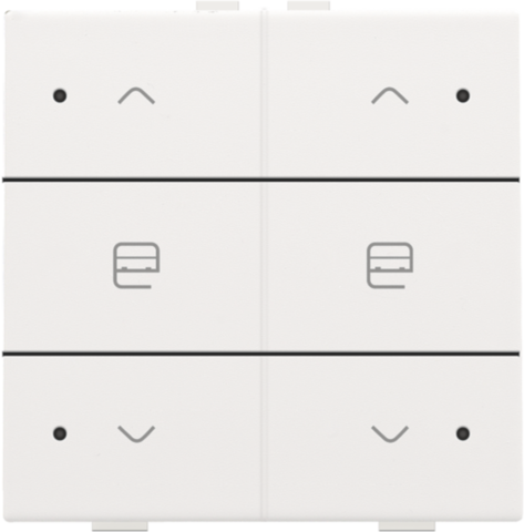 Dubbele motorsturingsbediening met led voor Niko Home Contro