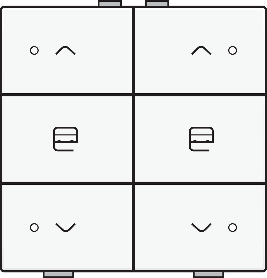 Niko 154-52036: Dubbele motorsturingsbediening met led voor Niko Home Control, white coated - Image 2