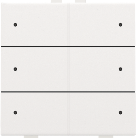 Zesvoudige drukknop met leds en comfortsensoren voor Niko Ho