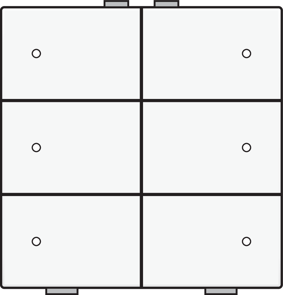 Niko 154-52206: Zesvoudige drukknop met leds en comfortsensoren voor Niko Home Control, white coated - Image 2