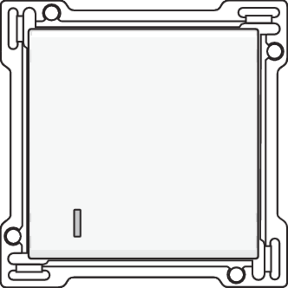 Niko 154-60005: Afwerkingsset met lens voor enkelvoudige schakelaar of drukknop, white coated - Image 2