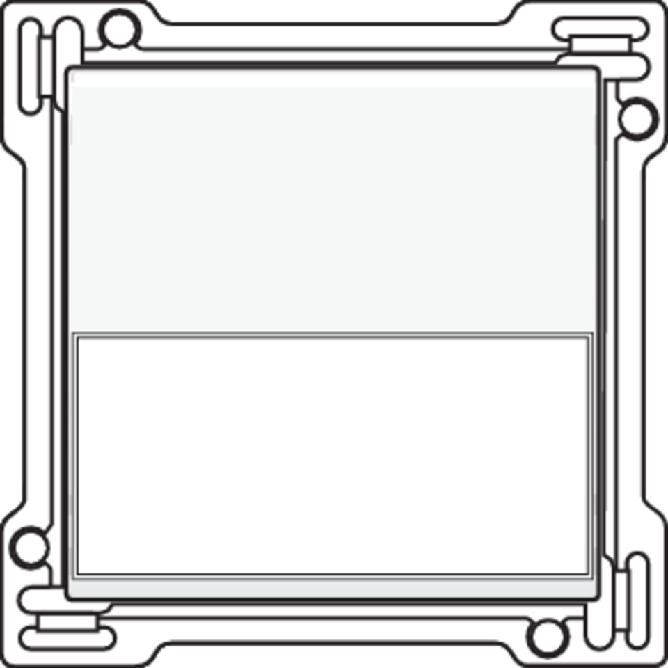 Niko 154-60905: Afwerkingsset met tekstveld voor enkelvoudige schakelaar of drukknop, white coated - Image 2