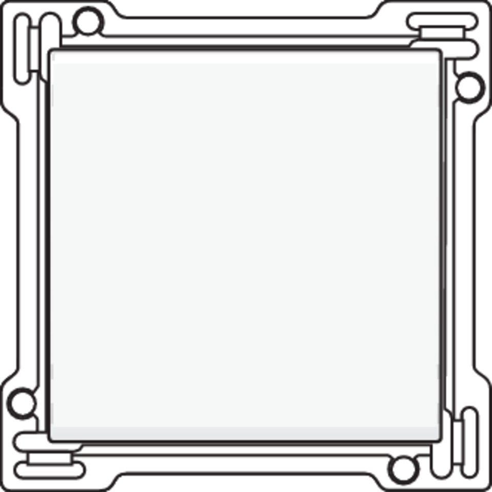 Niko 154-61105: Afwerkingsset voor enkelvoudige schakelaar of drukknop, white coated - Image 2