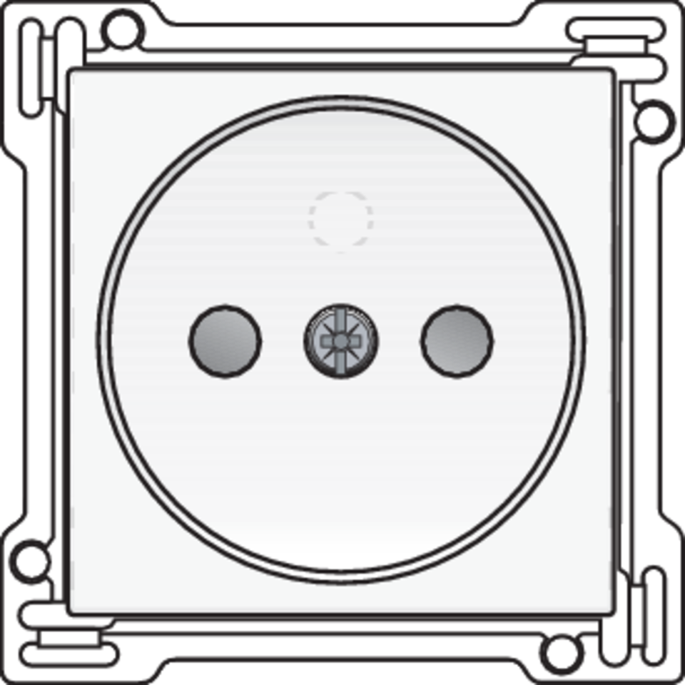 Niko 154-66501: Afwerkingsset voor stopcontact zonder aarding met beschermingsafsluiters, inbouwdiepte 21 mm, white coated - Image 2