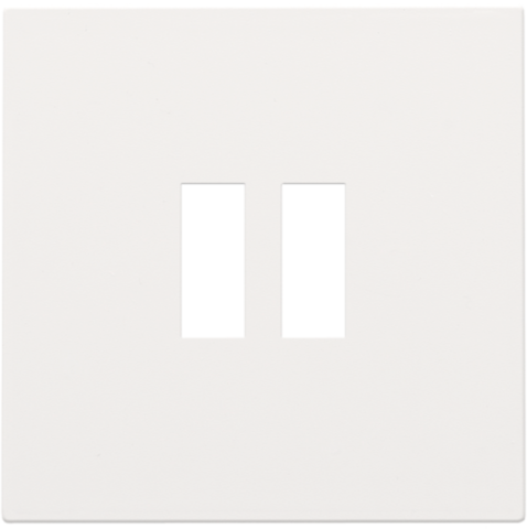 Afwerkingsset voor dubbele USB-A-lader, white coated