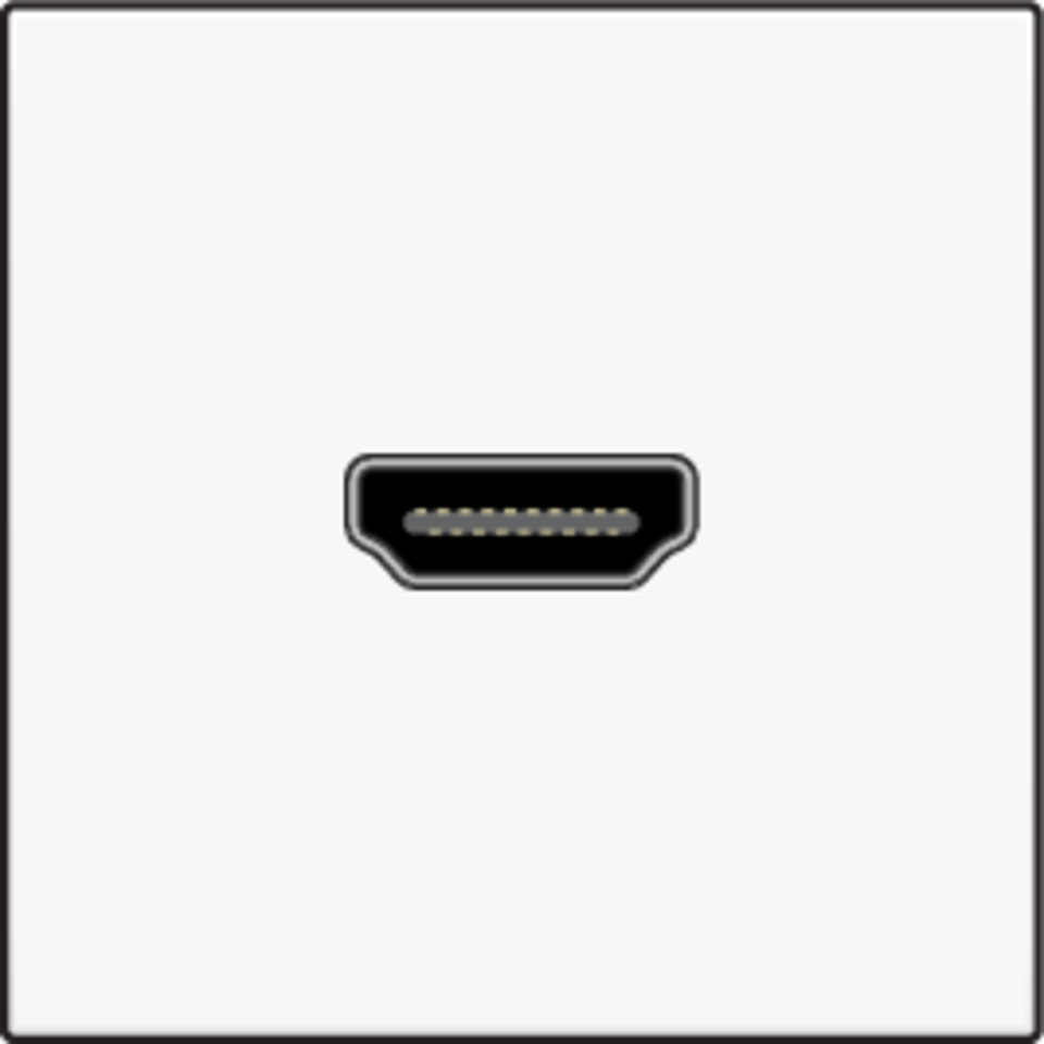 Niko 154-69417: Afwerkingsset met HDMI-naar-HDMI-aansluiting, white coated - Image 2