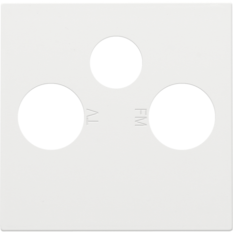 Afwerkingsset voor 2 enkelvoudige coaxaansluitingen voor tv