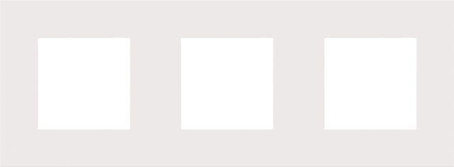 Drievoudige afdekplaat, 71 mm centerafstand, Niko Pure steel