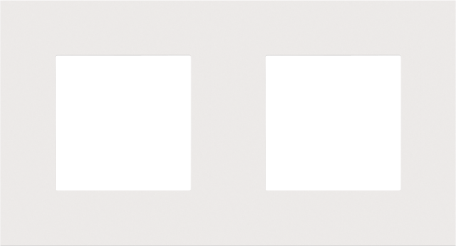 Tweevoudige afdekplaat met 71 mm centerafstand, Niko Pure st