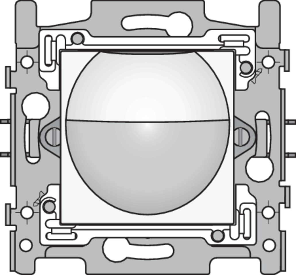 Niko 154-78010: Bewegingsmelder, 230 V, 8 m, 180°, wanddetector, voor inbouwdoos, white coated - Image 2